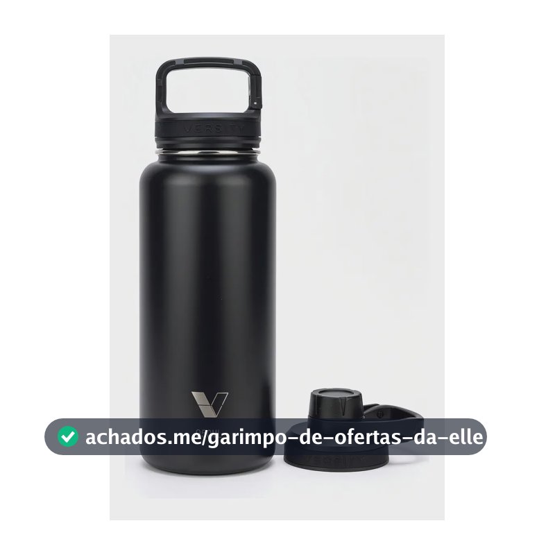 Garrafa Térmica Isolada A Vácuo Versity Coldkeeper 1l Inox Cor Preto