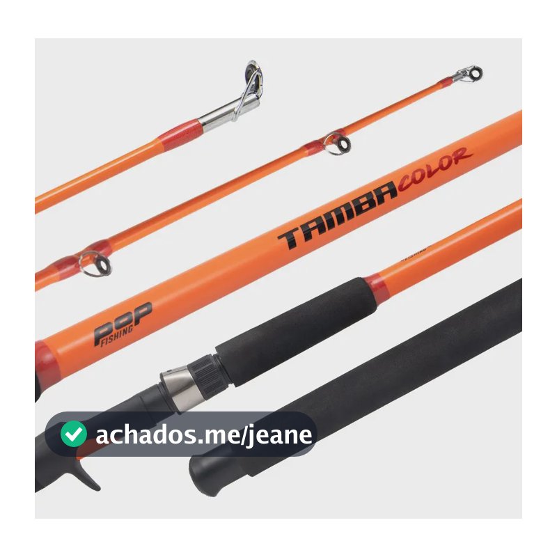 Vara De Carretilha Tambacolor 2,40m 30-60lbs Pesqueiro Laranja