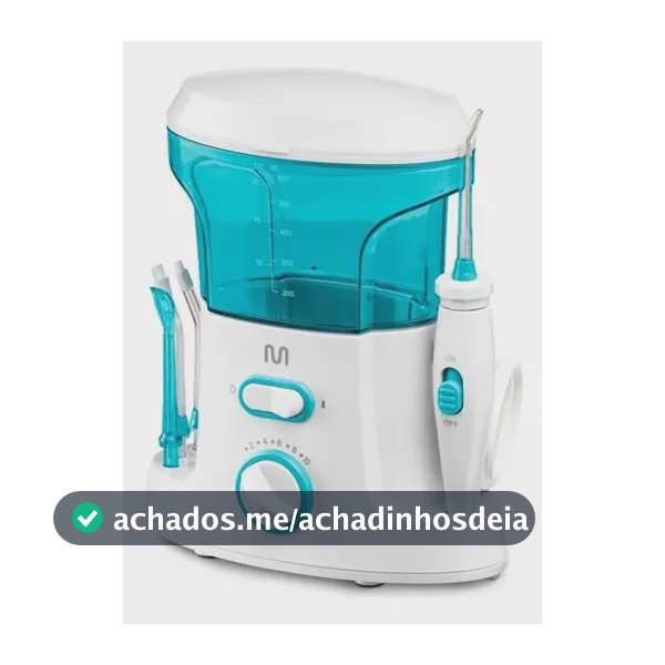 Irrigador Oral Clearpik Family 600ml Bivolt Com 5 Bicos Para Limpeza Profunda De Aparelhos Ortodônticos Implantes E Gengivas - HC037