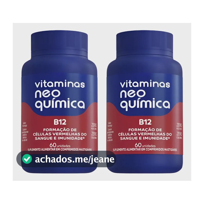Kit 2 Und Vitaminas Neo B12 60 Cp Sem Sabor