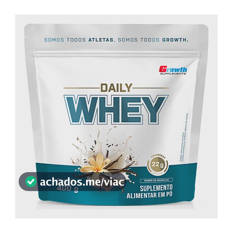 Daily Whey Protein 400g Growth Supplements Baunilha