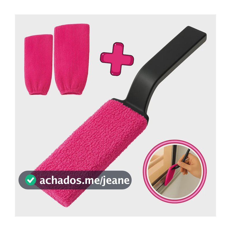 Espátula Transpasse Para Limpeza Box Frestas E Vidros Preto 1 Kit Espátula + 3 Refil