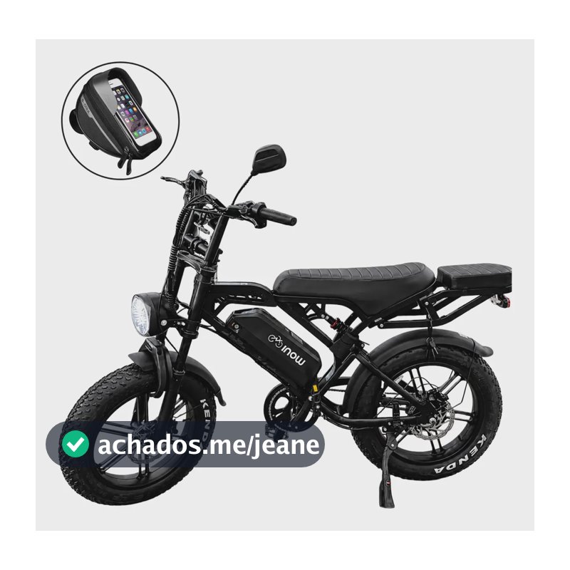 Bicicleta Elétrica Inow V20 Brake Pro Autopropelido Bike Preto 20