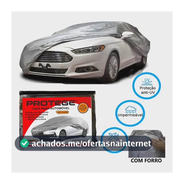 Capa Pra Cobrir Carro Automotiva 100% Impermeável Com  Forro