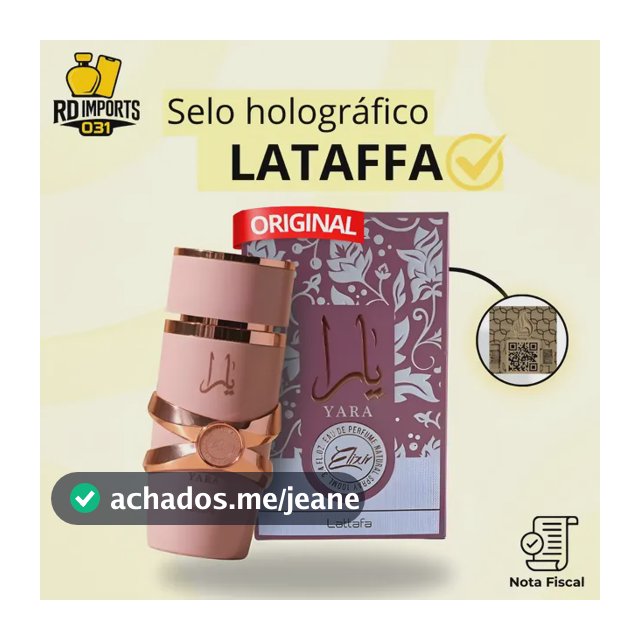 Perfume Árabe Yara Elixir Lattafa Edp 100ml Feminino - Original Importado Com Selo Holográfico E Nf
