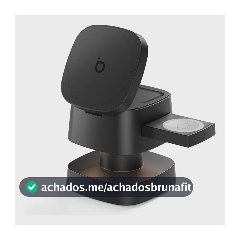 Carregador 4em1 Sem Fio Stands Luz MagnéticaCarregador Indução Dock Magsafe iPhone, AirPods,Xiaomi,Watch, iPhone17 Basike Estação De Carregamento Portátil Com Luz Noturna,carregador motorola