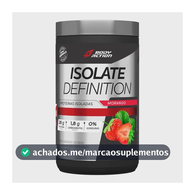 Proteína Bodyaction Tradicional Isolate Definition em pó sabor Morango x 900g