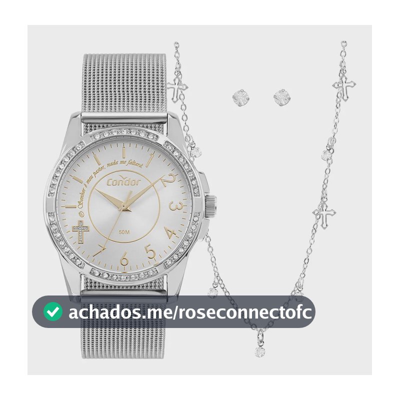 Kit Relógio Condor Aço Prata Modelo CO2035NTXK4K Feminino
