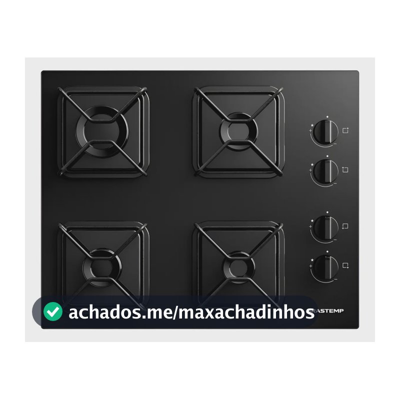 Cooktop Brastemp a Gás 4 Bocas com Grades de Ferro - BDD61BE