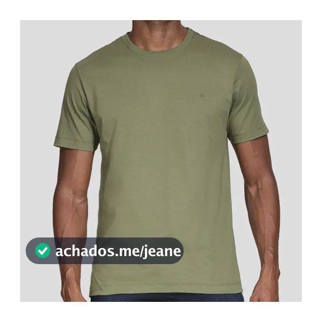 Camiseta Aramis Manga Curta Basica Verde Militar