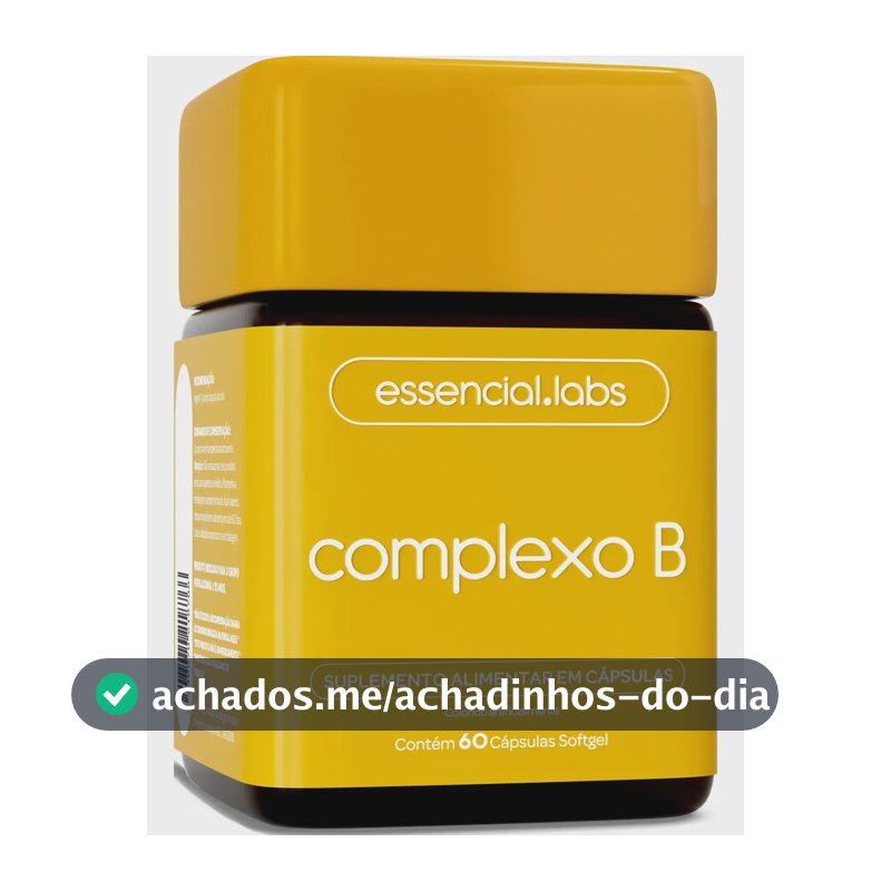COMPLEXO B - 60 Cápsulas Softgel - Fórmula com Máxima Concentração e Biodisponibilidade
