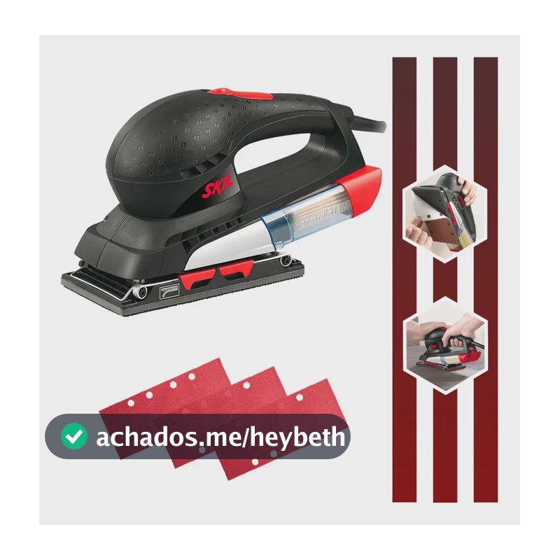 Lixadeira Orbital 7351 200w 3 Lixas Coletor De Pó 220v Skil 220v Preto/vermelho