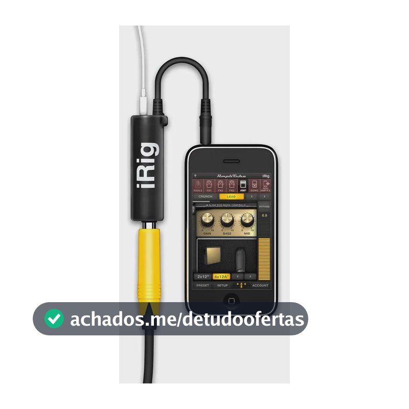Irig - Interface De Áudio P/ Guitarra E Lives No Celular Cor Preto
