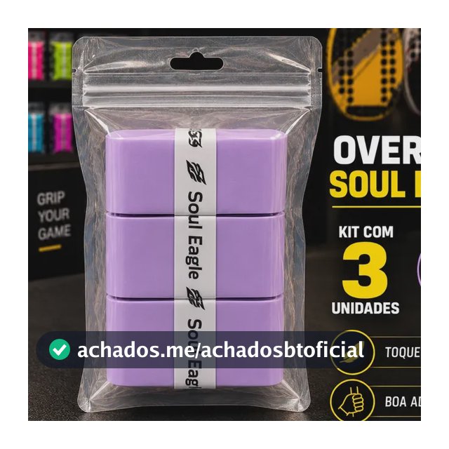 Overgrip Raquete Kit 3 Beach Tennis Padel Tênis Grip Lilás