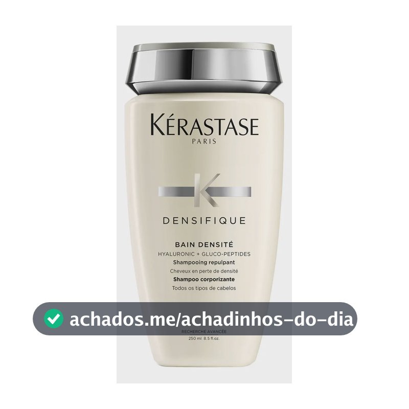 Kérastase Densifique Bain Densité Shampoo Densificador para Cabelos Finos com Perda de Densidade, Fortalece e Dá Volume, Com Stemoxydine e Ácido Hialurônico, 250 ml