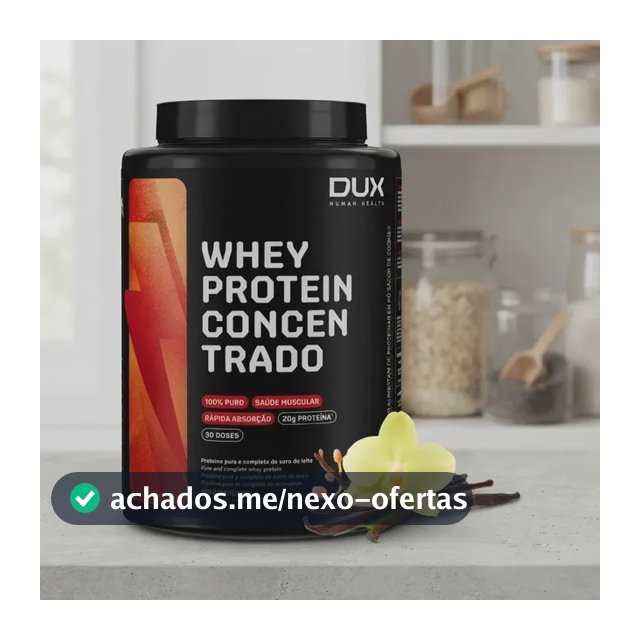 WHEY Protein Concentrado Dux em pó sabor Baunilha x 900g