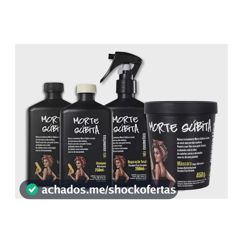 Kit 4 Produtos Lola Cosmetics Morte Súbita Hidratação