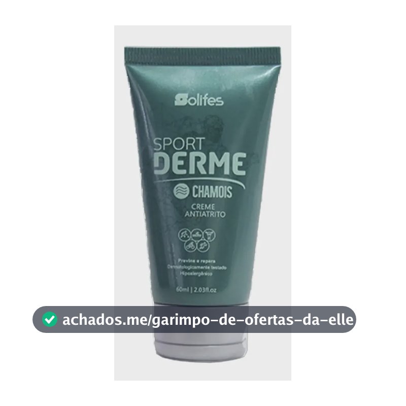 Creme Anti Atrito Solifes Sport Derme 60ml Ciclismo Chamois