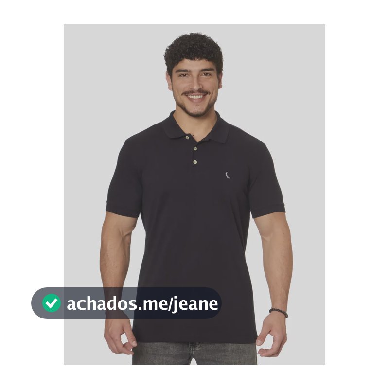 Camisa Polo Reserva Essence Básica Preto Liso M