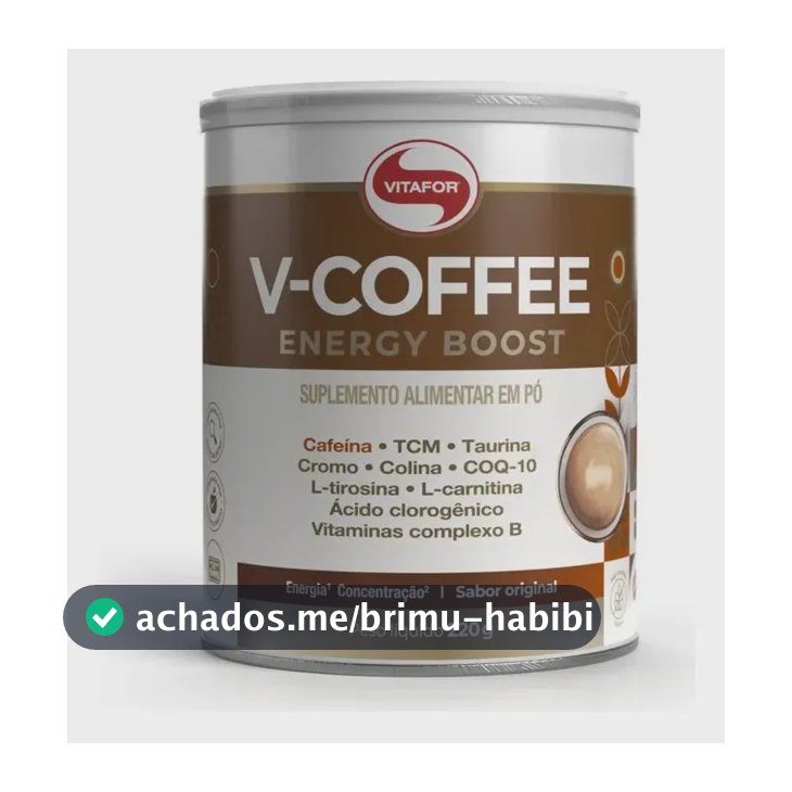 Suplemento V-coffee Energy Boost 220g Vitafor