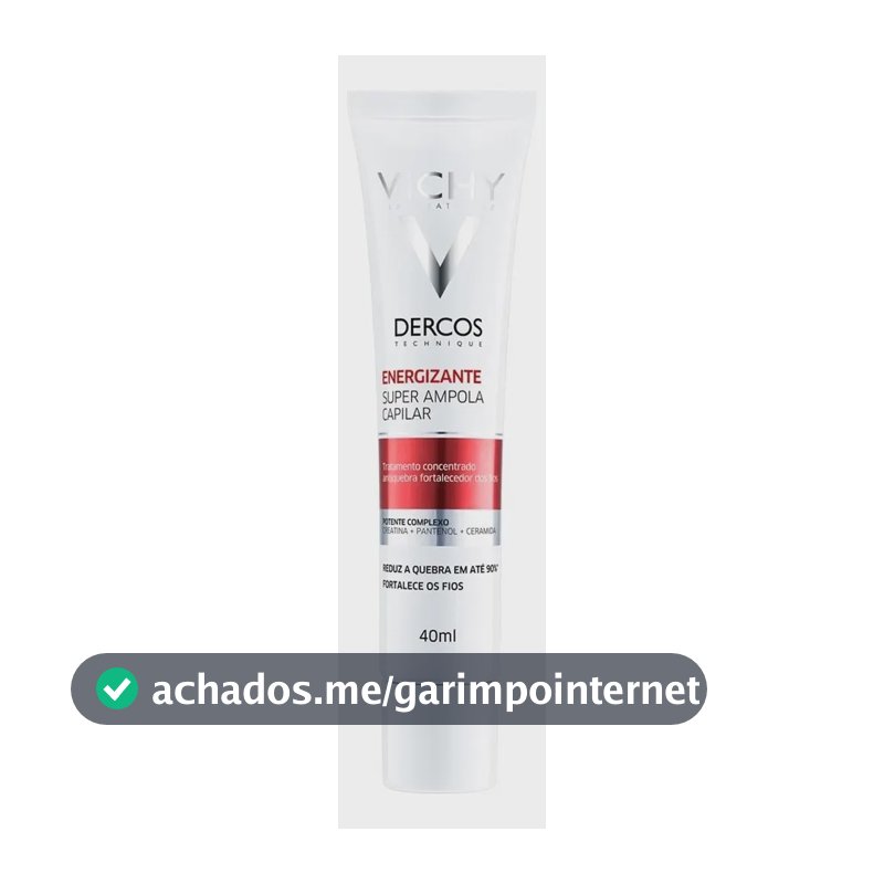 Ampola Capilar Tratamento Fortalecedor Antiquebra para Crescimento Saudável Dercos Energizante Vichy 40ml