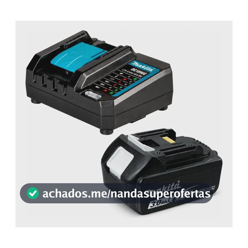 Kit Carregador Bivolt+bateria 18v 3ah Dc18wc+bl1830b Makita