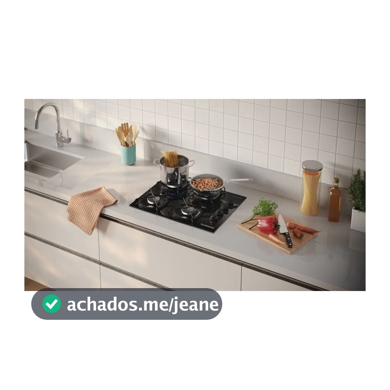 Cooktop 4 Bocas a Gás Continental Mesa de Vidro Preto com Acendimento Automático (KC4GR) - Bivolt