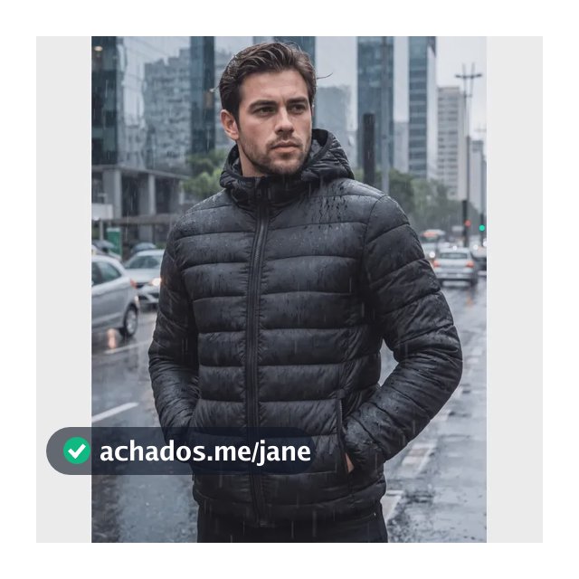 Jaqueta Puffer Bobojaco Térmico Corta Vento Impermeável Frio Preto G Liso