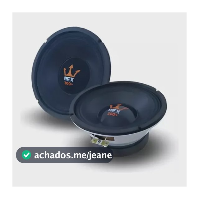 Par Falante Woofer Médio Grave 8 Polegadas 300w Rms Rex 300+