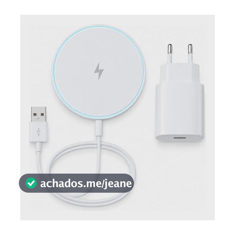Carregador Indução Magnético Turbo Qi 15w P/ iPhone Samsung Branco