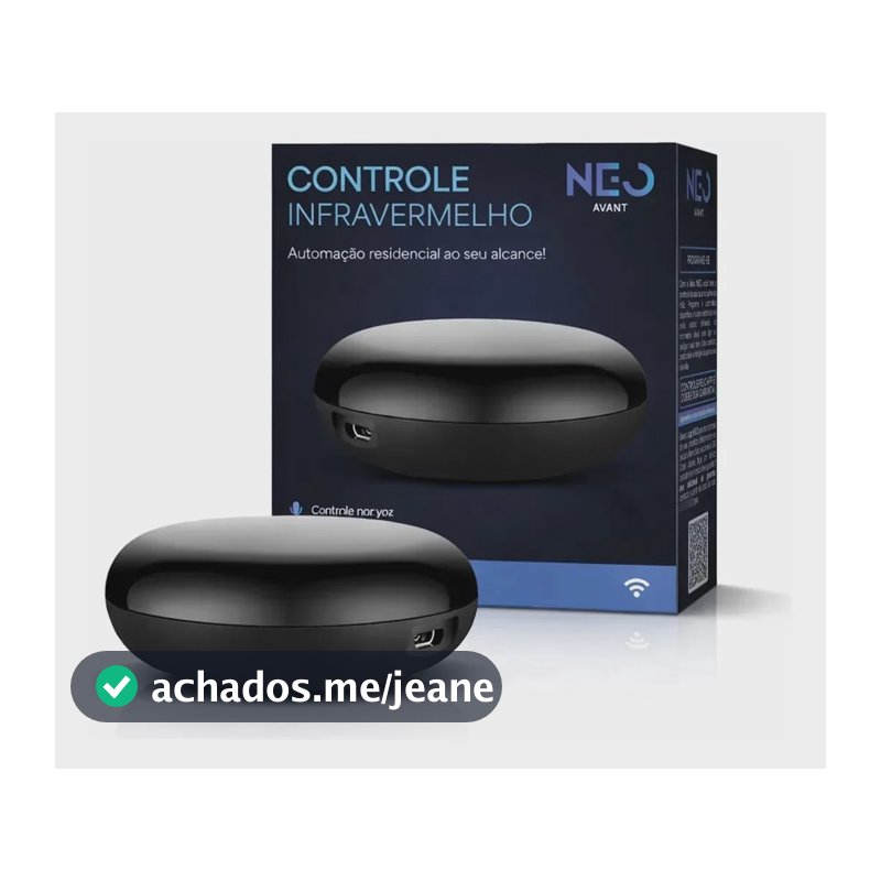 Controle Universal de Infra Vermelho Inteligente Wi-fi 2.4 GHz 110v/220v Bivolt Cod: 291100052 Avant Neo