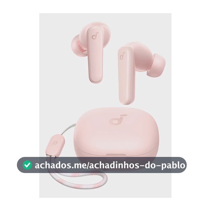 Fone De Ouvido Soundcore P20i Bluetooth 5.3 Grave Potente Drivers 10mm 30h Bateria Carregamento Rápido App Personalização De Som Via App Ipx5 2 Mics Ia Para Chamadas Claras Case Compacto Cor Rosa