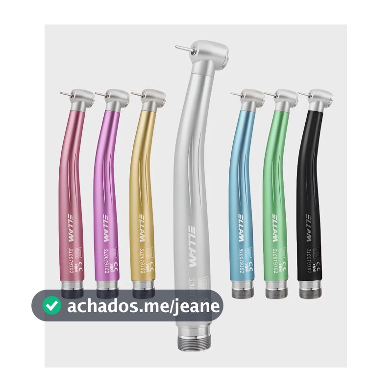 Caneta Alta Rotação Com Rolamento Cerâmico Push Button Cor Prateado