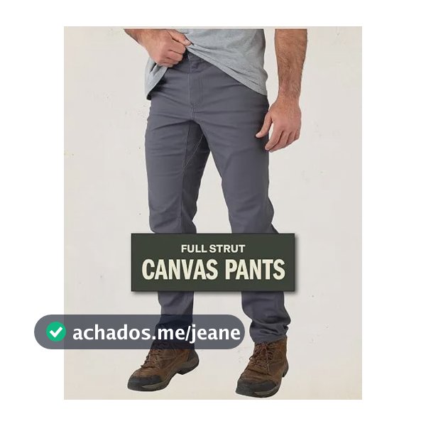 Calças Full Strut Stretch Canvas Pants Field & Stream Masc. Cinza Lisa 32x32 Usa / 40 Br