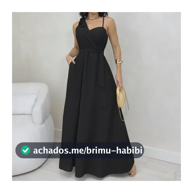 Vestido Longo Feminino Com Decote Transpassado Com Bojo