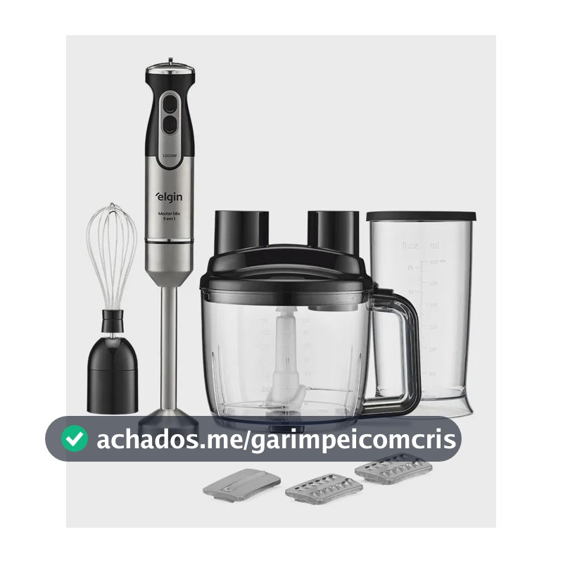 Mixer Master Mix 5 Em 1 Elgin 1.000w 110v 5 Funções Prateado