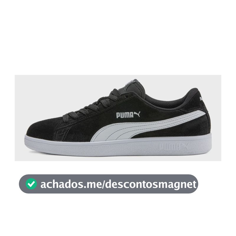 Tênis Smash V2 Puma Preto E Branco 40 Br