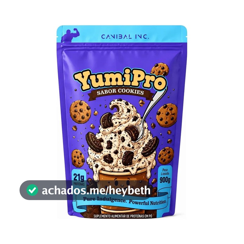 Yumi Pro 900g Canibal Whey Protein Concentrado 21g Protein Cookies
