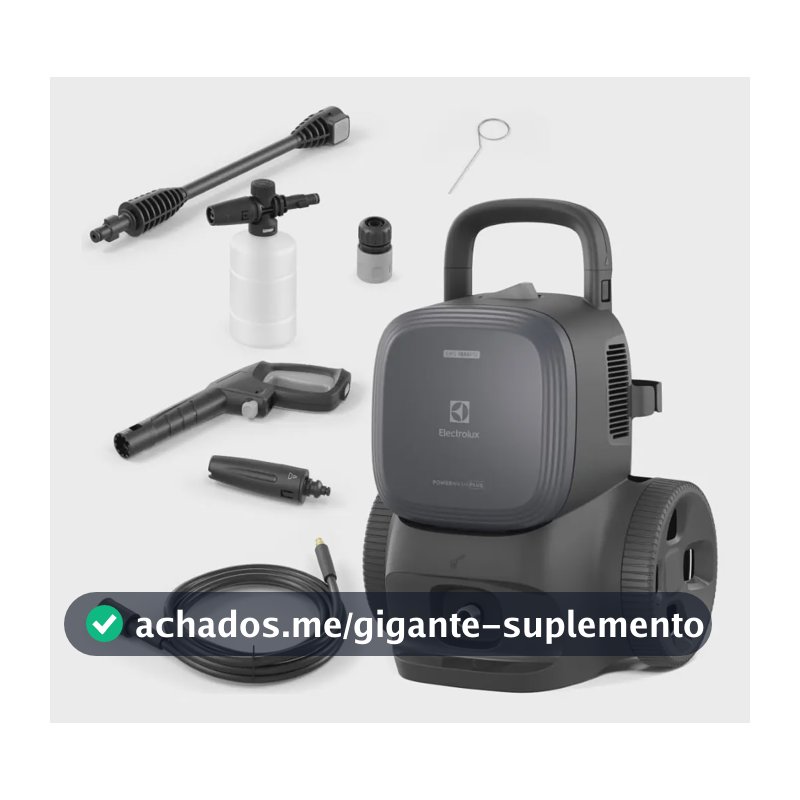 Lavadora de Alta Pressão Electrolux 1850PSI 1500W Potência com Canhão de Espuma PowerWash EWS1850P Preta Lava Jato Lava Car