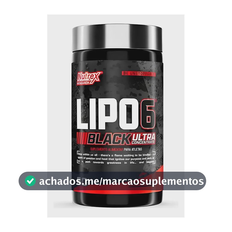 Lipo 6 Black Ultra Concentrado - Nutrex 60 Caps Sem Sabor