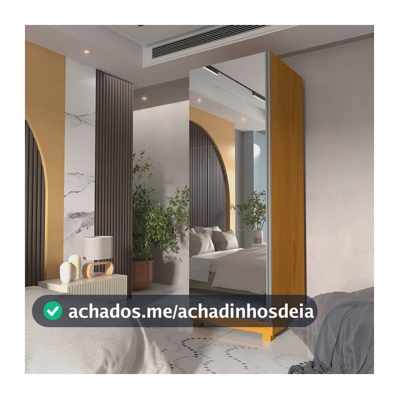 Sapateira 1 Porta Espelhada Gold 100% Mdf Wt