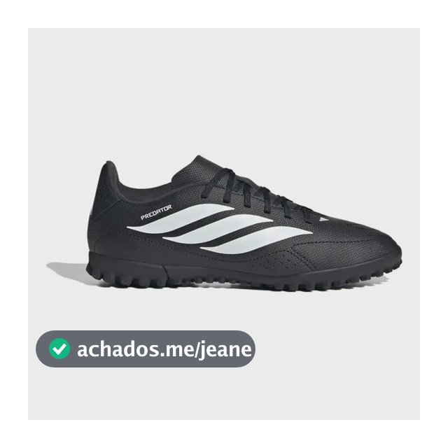 Chuteira Society Juvenil Predator Essentials 26.5 adidas Preto 31 Br