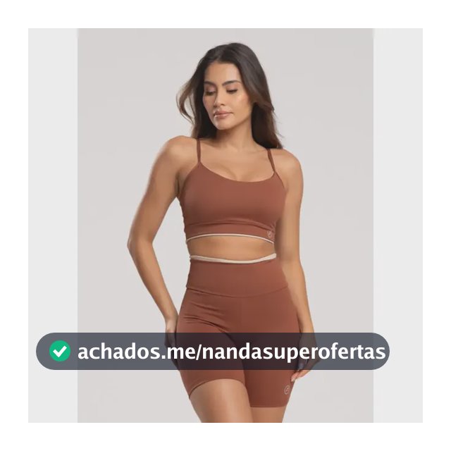 Conjunto Academia Element Poliamida Short E Top Marrom Gg