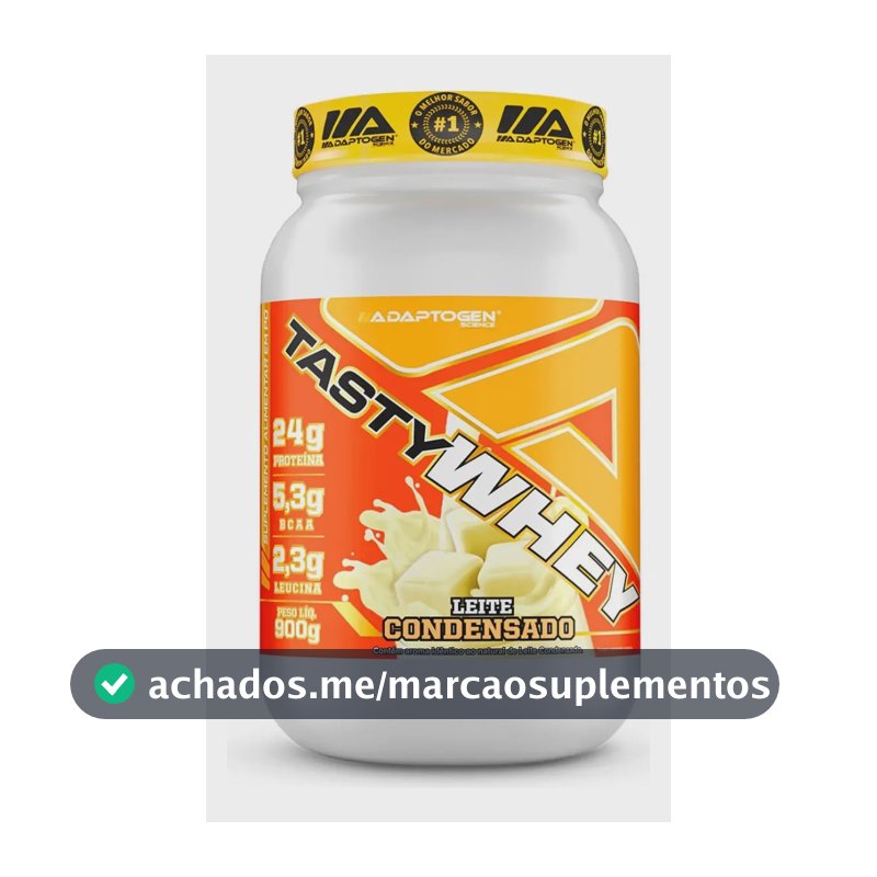 Proteína Adaptogen Science Tasty Whey Gourmet em pó sabor Leite condensado x 900g