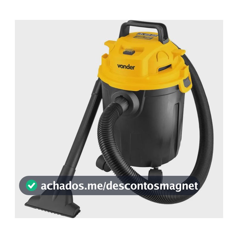 Aspirador Pó E Líquidos 1000w 10l Profissional Preto/amarelo