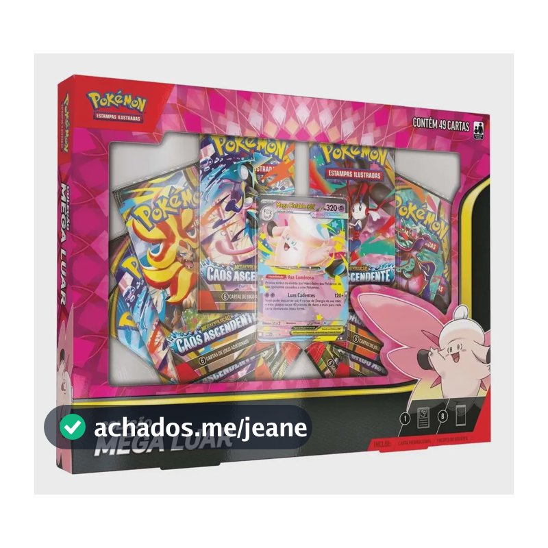Box Pokemon Tcg Coleção Mega Luar Megaevolução Copag Pokémon Tcg Português