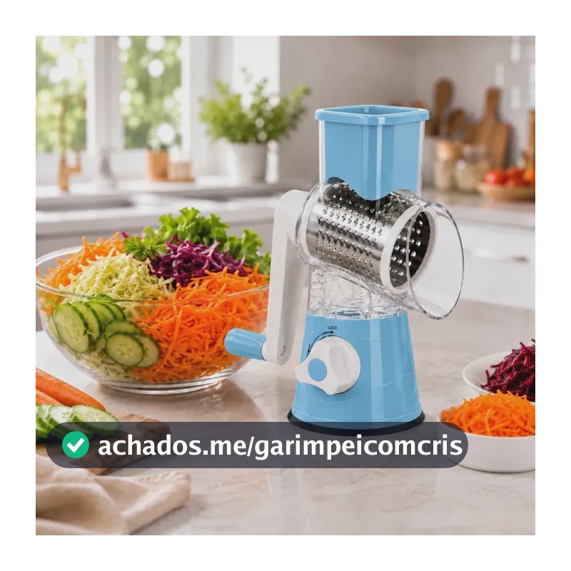 Ralador Queijo Fatiador Legumes Cortador Vegetais 3 Em 1