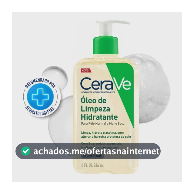 Óleo de Limpeza Facial Hidratante Para Pele Seca e Atópica CeraVe 236ml