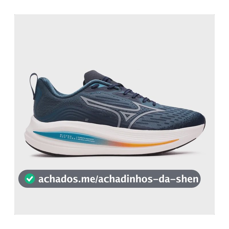 Tênis Mizuno De Corrida Neo Aura Masculino Original Azul/marinho 42