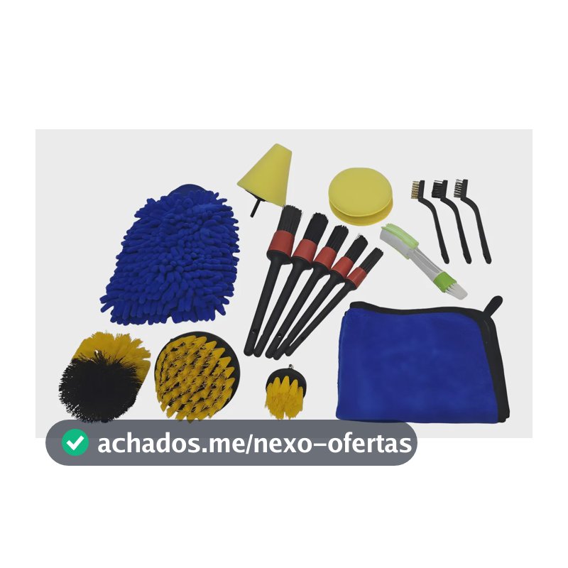Kit Limpeza Automotiva Luva Microfibra Lavagem 17
